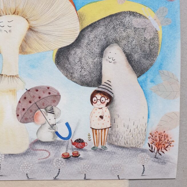 Umetniška grafika ''Gobe'' 20x20 - Image 4