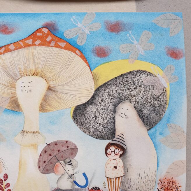 Umetniška grafika ''Gobe'' 20x20 - Image 5