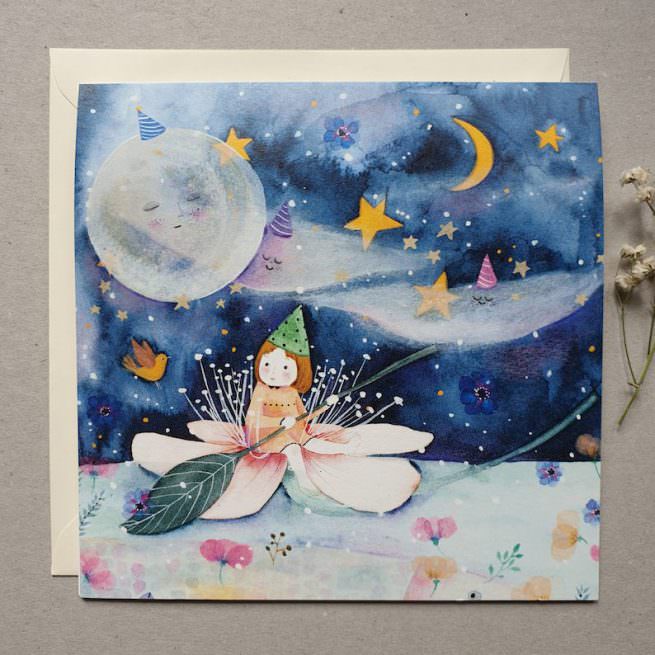 Greeting Card ''The Girl Sailing''