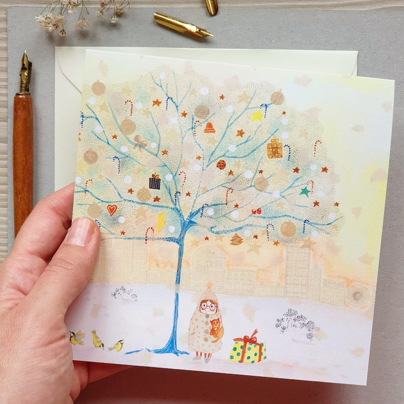 Greeting card The Christmas Morning