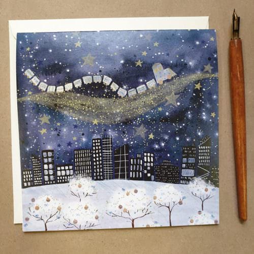 Night Train illustrated greeting card