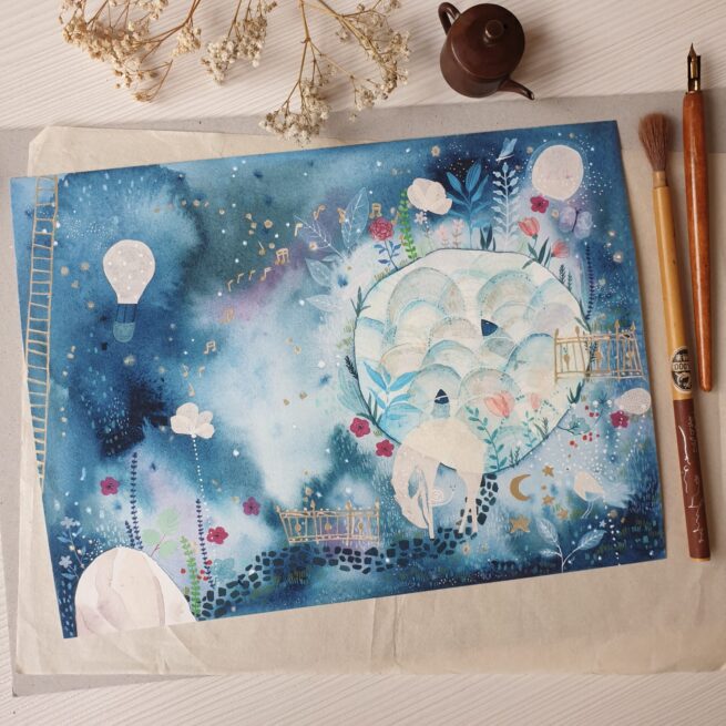 Art Print ”The Pond” A4 - Image 2