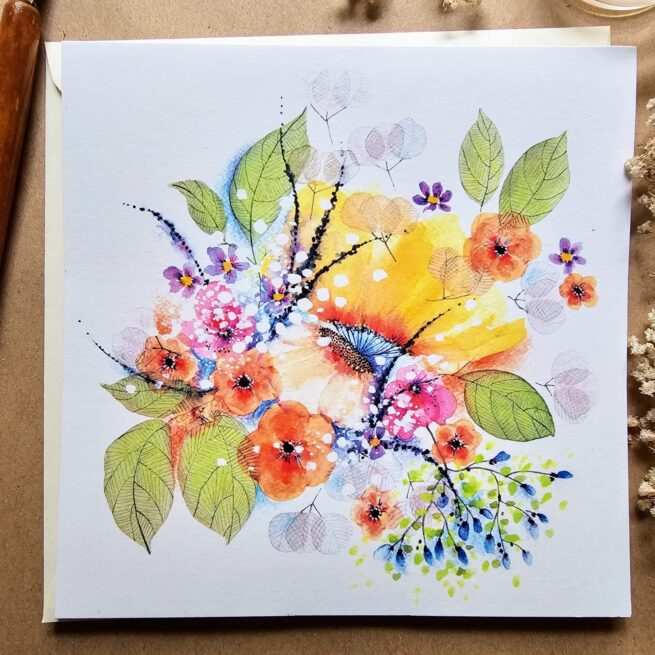 Greeting Card ''Flowers, Jana”