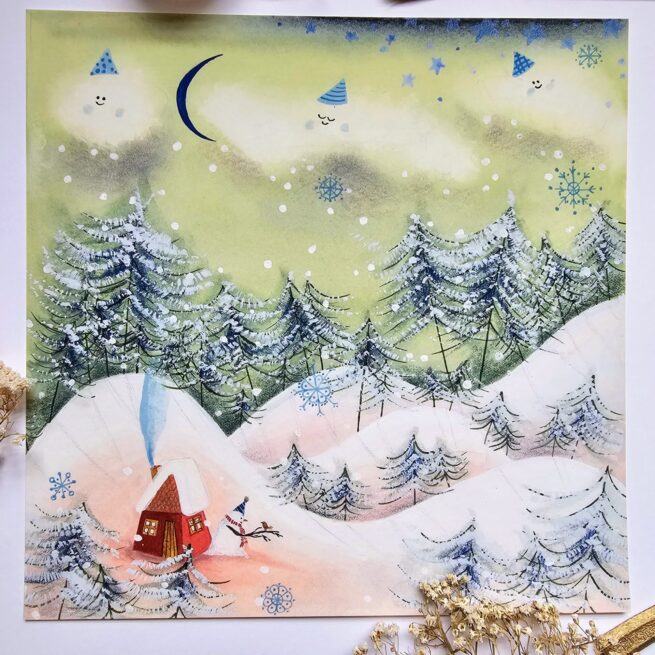 Art Print ”The Green Winter” 23x23 - Image 2