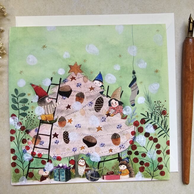 Greeting Card ''The Christmas tree''