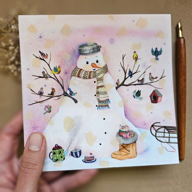 Greeting Card ”Happy Snowman” - Image 2