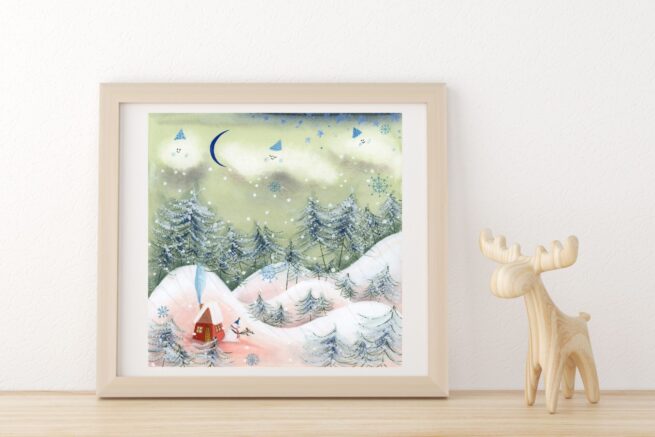 Art Print ”The Green Winter” 23x23