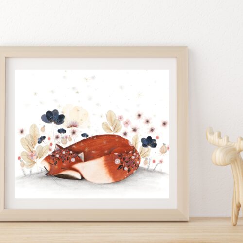 Umetniška grafika ”Lisičje sanje” 23×23