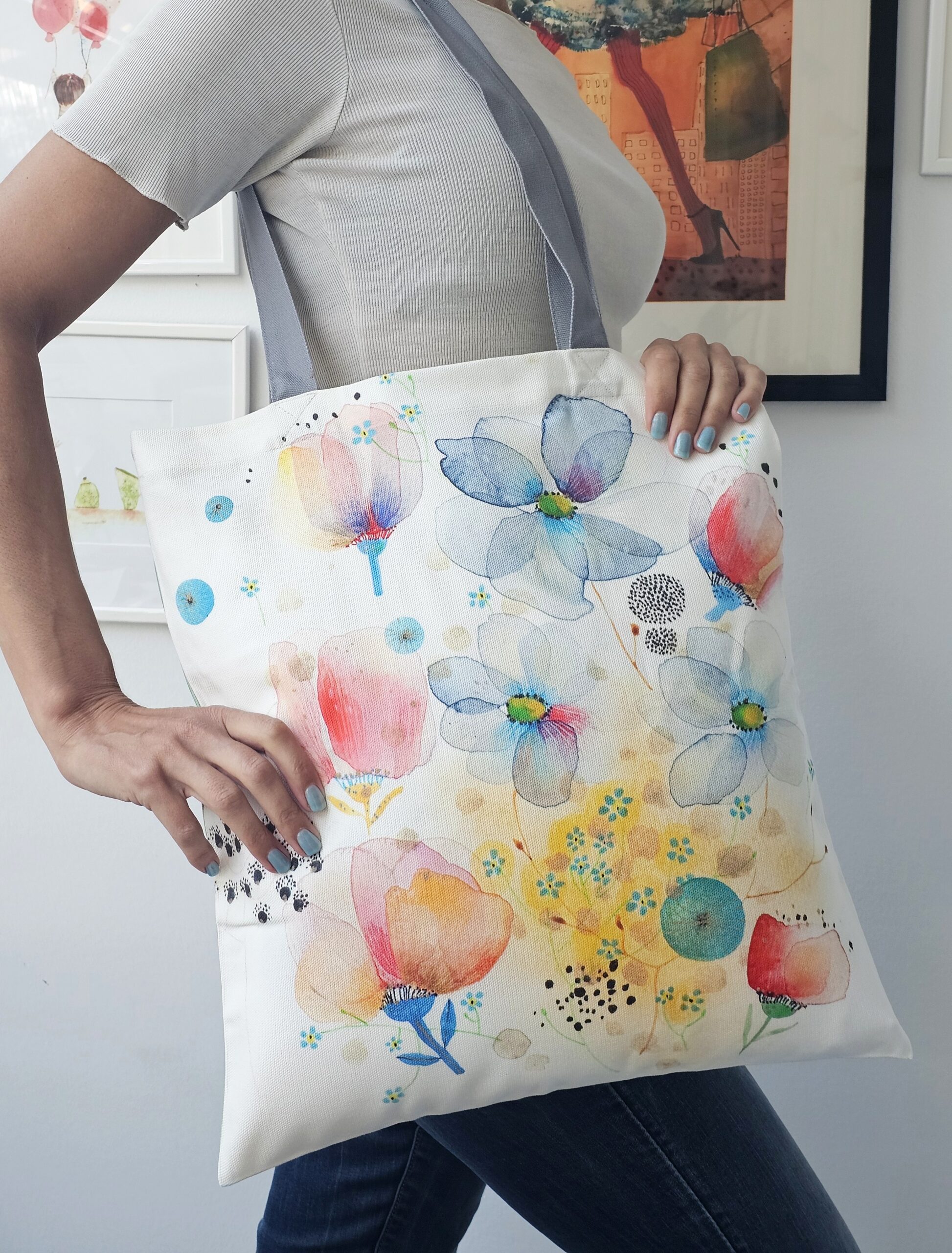 Canvas Tote "Rože Nina" - Image 2