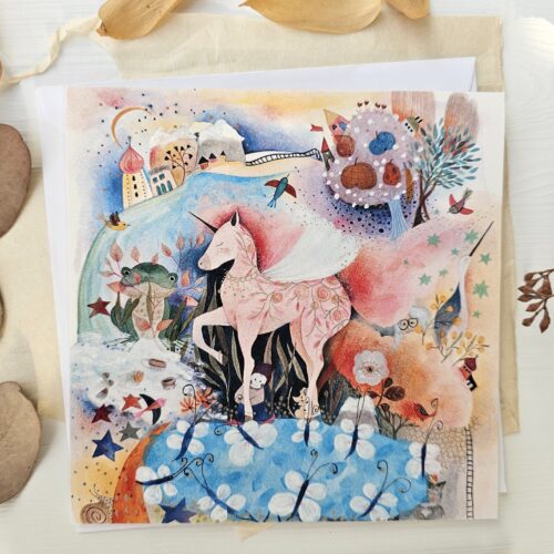 Greeting Card "Colourful Unicorn"