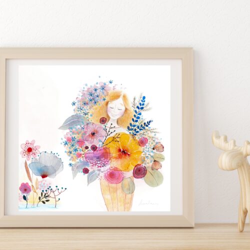 Art Print "I Give You Flowers" 23×23 cm
